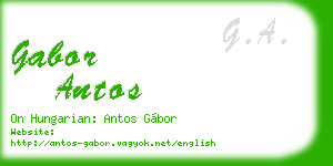 gabor antos business card